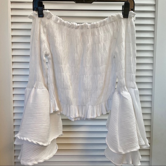 ETWO Tops - ETOW WHITE SUMMER SHIRT PLUS SIZE